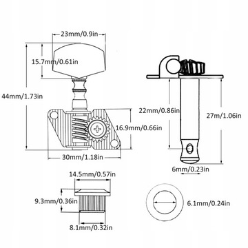 КЛЮЧИ ДЛЯ АКУСТИЧЕСКОЙ ГИТАРЫ 6 ШТ.