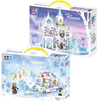 БЛОКИ ЭЛЬЗА ЗАМОРОЖЕННЫЙ ЛЕДОВЫЙ ДВОРЕЦ КАРЕТА ПРИНЦЕССЫ ЭЛЬЗЫ ОЛАФ АННА