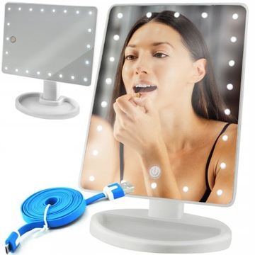 КОСМЕТИЧЕСКОЕ ЗЕРКАЛО СО СВЕТОДИОДНОЙ ПОДСВЕТКОЙ ДЛЯ МАКИЯЖА MAKEUP