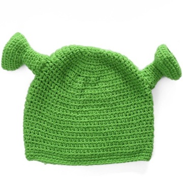 CZAPKA zimowa SHREK do KOSTIUMU beret