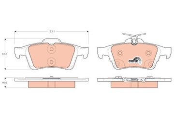 Klocek hamulcowy kpl. tył FORD C-MAX II, FOCUS III, FOCUS IV, GRAND C-MAX,