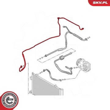 ESEN SKV 43SKV599 PŘÍVOD WYSOKIEGO/NISKIEGO TLAKU KLIMATIZACE