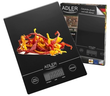 WAGA KUCHENNA DO 5kg DOKŁADNOŚĆ 1gr SZKLANA LCD
