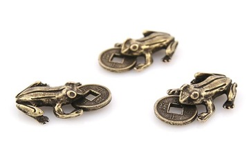 ЛЯГУШКА С ЗОЛОТОЙ МОНЕТОЙ НА РЕМЕШКЕ, НАБОР 10 ШТ.