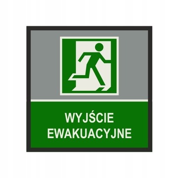 Wycieraczka podłogowa WYJŚCIE EWAKUACYJNE 85x85 cm
