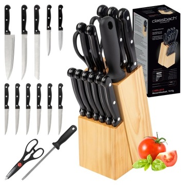 ZESTAW NOŻY KUCHENNYCH KOMPLET OSTRE NOŻE BLOK 14