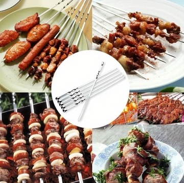 ШАМПУНКИ SKAWLES ШАМПУНИ ДЛЯ МЯСНЫХ КОКШЕЙКОВ ДЛЯ ГРИЛЯ, 6 ШТ, 45 см, НЕРЖАВЕЮЩАЯ