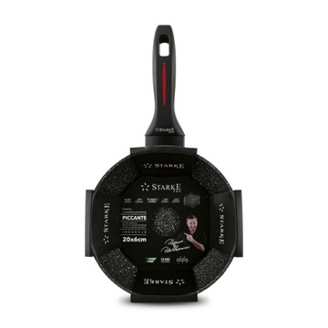 Черная ГРАНИТНАЯ Сковорода FRY FRY DEEP INDUCTION Сковорода 20 см с антипригарным покрытием Piccante