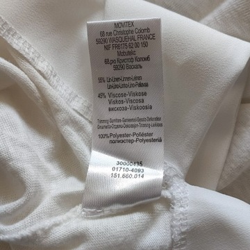 52/54 MOVITEX bluzka len lniana biała oversize boho swobodna minimalizm