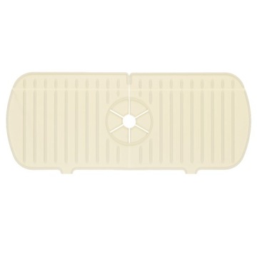 СИЛИКОНОВЫЙ КОВрик ДЛЯ РАКОВИНЫ, СЛИВНИК ПОД ЛЕНТУ, БЕЖЕВЫЙ ЗАЩИТНЫЙ КОВРИК ДЛЯ КУХНИ