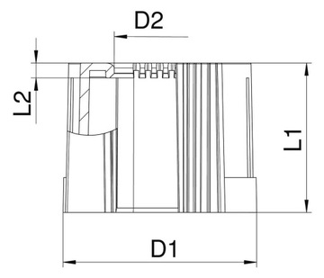 OBO 129 TB M20 LGR Насадка на конец трубы, разъемная, метрическая