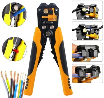 ŚCIĄGACZ IZOLACJI DO KABLI 0,2 mm² - 6 mm² PRZEWODÓW ZACISKARKA KONEKTORÓW