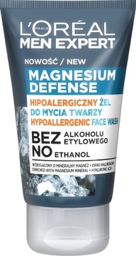 Loreal Men Expert Hipoalergiczny Żel do mycia twarzy Magnesium Defence 100m