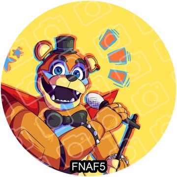 FNAF Торт Вафельное украшение на день рождения Вафельный принт круглый 20см