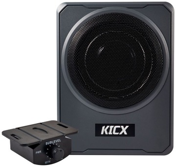 KICX Q200BA SUBWOOFER Samochodowy AKTYWNY pod FOTEL Siedzenie 300WRMS PILOT