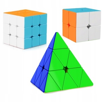 ZESTAW KOSTKA 2x2 3x3 4x4 5x5 Pyraminx Megaminx