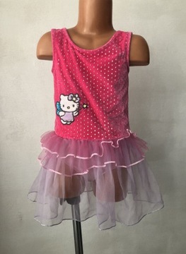 Dziewczęca Sukienka Body Balet -Taniec Hello Kitty 122-128 cm