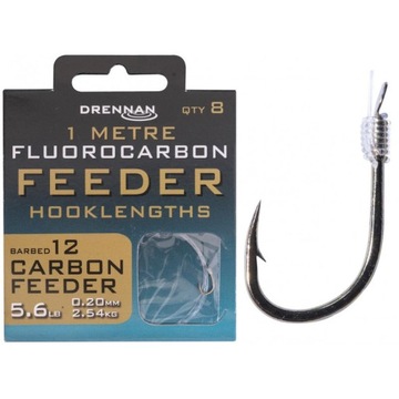 Gotowe Przypony Drennan 1m - CARBON FEEDER roz.14