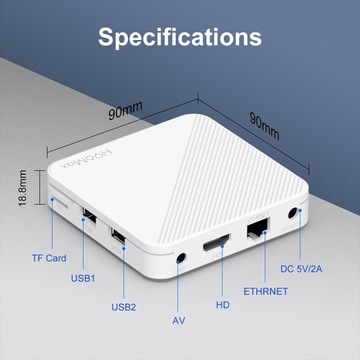 Smart TV Box H96 Max Android 14 WiFi6 BT Pilot Control 4K Quad Core