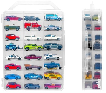 Чемодан для автомобилей Spring Springs Hot Wheels Cars 48 мест, двусторонний + наклейки