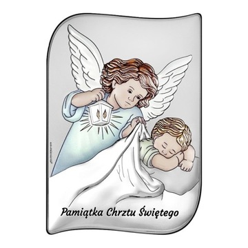 СВЯТОЕ КРЕЩЕНИЕ СУВЕНИР, СЕРЕБРЯНАЯ КАРТИНА АНГЕЛ
