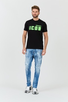 DSQUARED2 Czarny t-shirt Icon Blur Cool Fit Tee M