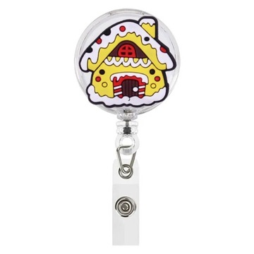 1 PCS Christmas Tree Ball Snow Man Santa Claus Retractable Pull Badge Reel