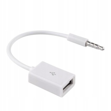 АДАПТЕР AUX КАБЕЛЬ МИНИ-ДЖЕК 3,5 ММ USB АДАПТЕР ДЛЯ IPHONE IPOD БЕЛЫЙ TRAVEL
