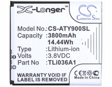 BATERIA AKUMULATOR TLi036A1 DO ALCATEL ONE Y900 3800mAh
