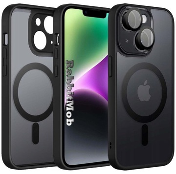 ETUI DO IPHONE 14 PLUS WZMACNIANE 360° MATOWE DO MAGSAFE OCHRONA APARATU