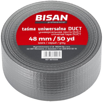 BISAN TAŚMA UNIWERSALNA DUCT 48MM/50YD, SZARA