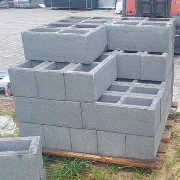 Блок заборный 50х20х20, серый класс 2