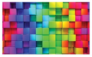 Fototapeta TĘCZA 3D Młodzieżowa Klocki 254x184