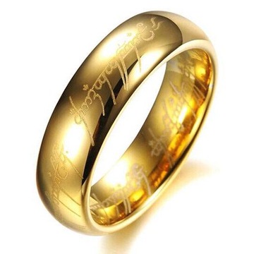 ZŁOTA WOLFRAMOWA OBRĄCZKA WŁADCA PIERŚCIENI r.12