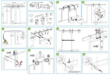 КОМПЛЕКТ РАЗДВИЖНЫХ ДВЕРЕЙ LOFT АМАРНАЯ ДВЕРЬ 2 м