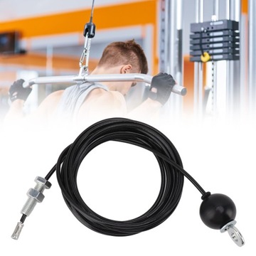 ВЕРЕВКА ВЫСОКОПРОЧНАЯ ДЛЯ ФИТНЕС-УПРАЖНЕНИЙ, ЧЕРНАЯ 5М