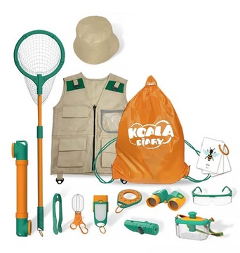 MOBILNY ZESTAW DLA DZIECI OBSERWACJA OWADÓW KAMIZELKA SIATKA NA MOTYLE