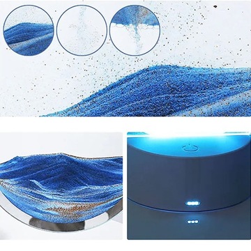 3D СВЕТОДИОДНАЯ НОЧНАЯ ЛАМПА ПЕСОЧНАЯ ЖИВОПИСЬ ИСКУССТВО ТЕКУЩИЕ ПЕСОЧНЫЕ ЧАСЫ СВЕТ