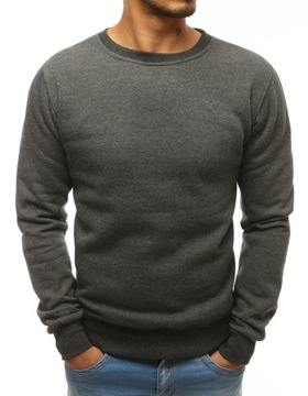 BLUZA MĘSKA KLASYCZNA GŁADKA BEZ KAPTURA bx2405 - M