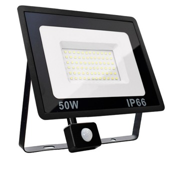 LAMPA LED ROBOCZA ELEWACYJNA MOCNY HALOGEN FOTOKOMÓRKA CZUJNIK RUCHU 50W