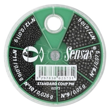 SENSAS CIĘŻARKI STANDARD COUP PM od nr.7 do nr.12.