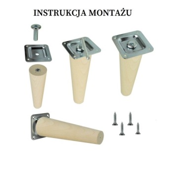 НОЖКИ ДЕРЕВЯННЫЕ 15СМ PM150 + НАБОР ЛИСТОВ