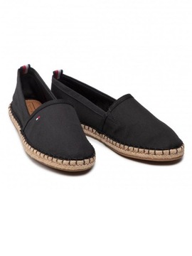 Damskie Espadryle Basic Flat Tommy Hilfiger Czarny 41 FW0FW06497 BDS