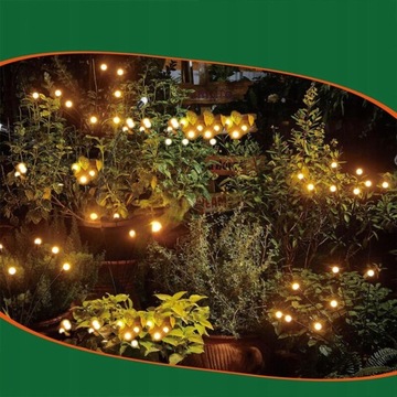 2 шт. СОЛНЕЧНЫЕ ЛАМПЫ ШАРИКИ светлячки садовые лампы 2x10LED