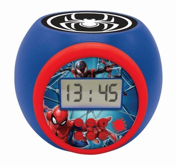 Budzik z projektorem Spiderman 3 kolory led