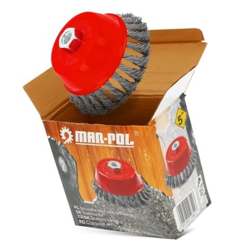 ПРОВОЛОЧНАЯ ЩЕТКА 125 мм M14, СКРУЧЕННАЯ СТАЛЬНАЯ ПРОВОЛОКА