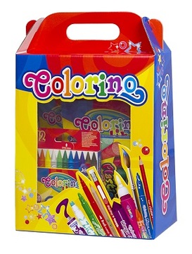 Школьный набор, цветные карандаши, фломастеры, краски, клей и ножницы.