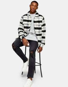 TOPMAN SPODNIE MĘSKIE SKINNY SZARE PROSTE 48 1VAD