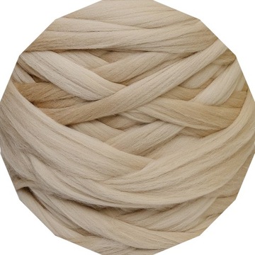 Wełna czesankowa czesanka * BRUDNY BEŻ * 50g