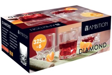 AMBITION DIAMOND LOW СТАКАНЫ ДЛЯ ВИСКИ 6 ШТ 325